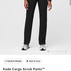 Black Cargo Scrub Pants KADE Figs (NEW WITH BAG AND TAGS)